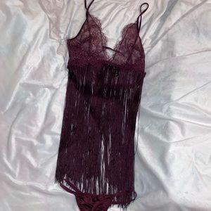 Victoria’s Secret Burgundy fringe Set😍🥰❣️✔️